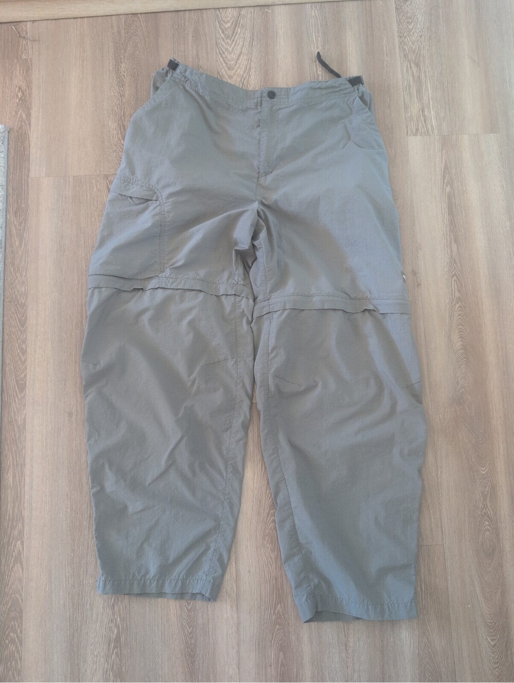 REI Khaki Green Convertible Cargo Hiking Pants Belted Outdoor Granola Women’s XL